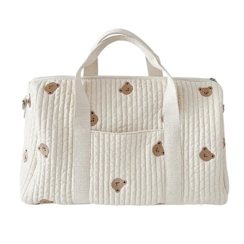 イブル素材のマザーズバッグ ボストンタイプの実商品写真