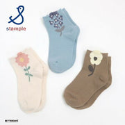 靴下 キッズ スタンプル Stample ポップアップフラワー ショートソックス 3P 3足セッ