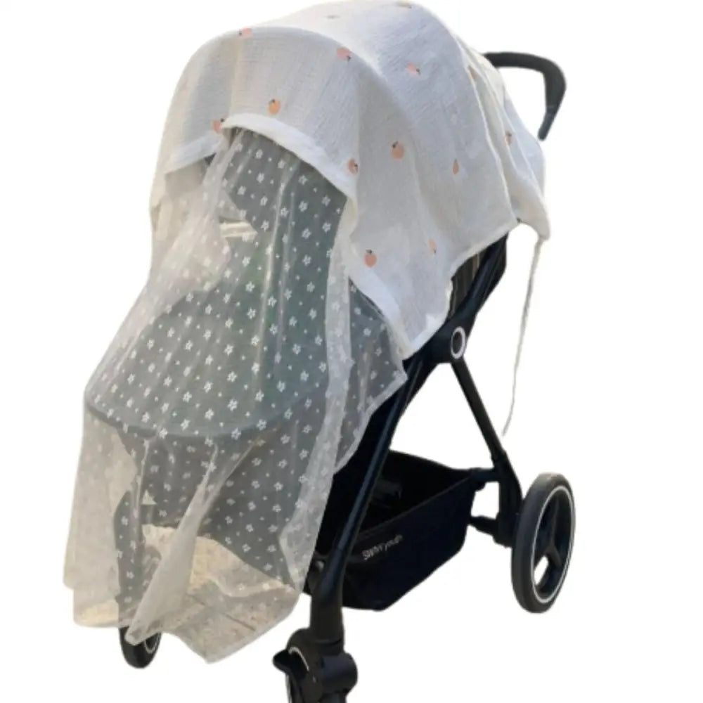 ベビーカーケープ 日除け 虫よけ 88×13cm - もも / ワンサイズ - ベビーカー 虫よけカバー