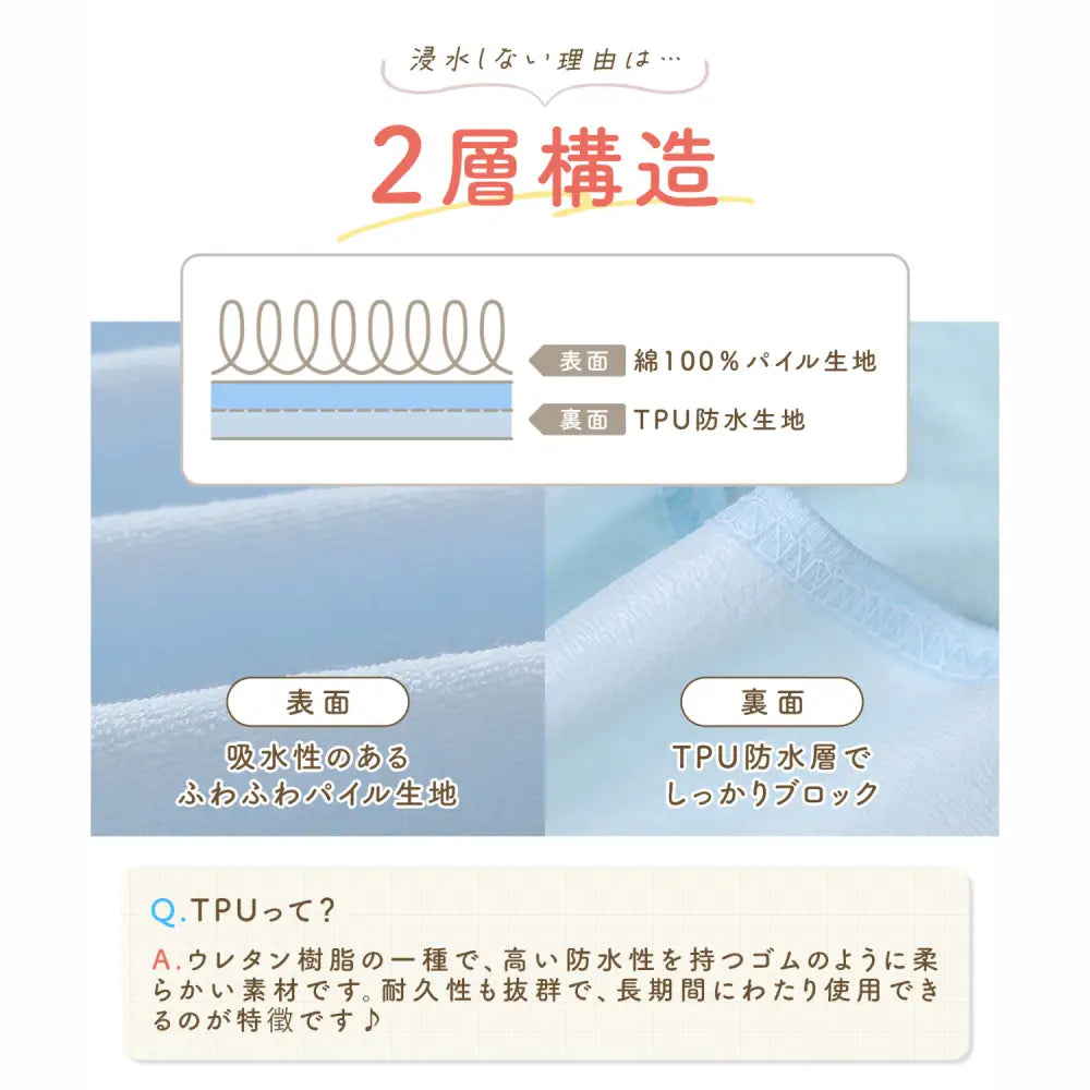 防水シーツ 家族用 おねしょ対策 介護 ペット 薄手 洗濯機 丸洗い TPU防水 四隅ゴム 調整可能 綿素材 快適 年中使用 ずれにくい