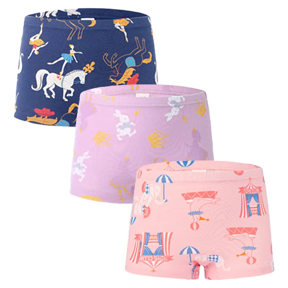 パンツ 下着 女の子 キッズ 3枚セット ボクサーパンツ 子供 女児 ガールズ 保育園 幼稚園 園児 小学生 ショーツ インナー 肌着 綿 コットン 100cm 110cm 120cm 130cm 140cm