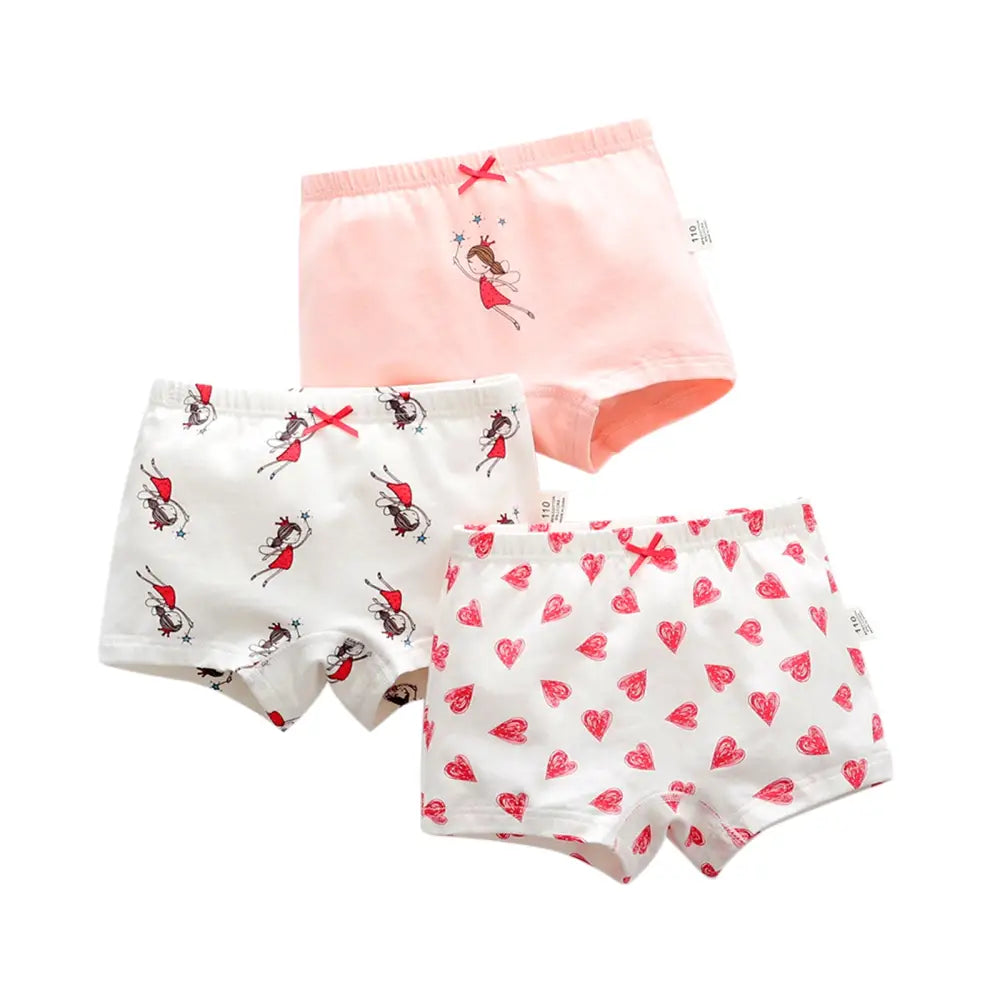 パンツ 下着 女の子 キッズ 3枚セット ボクサーパンツ 子供 女児 ガールズ 保育園 幼稚園 園児 小学生 ショーツ インナー 肌着 綿 コットン 100cm 110cm 120cm 130cm 140cm