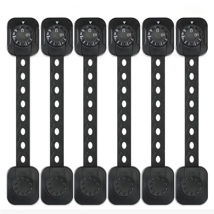 チャイルドロック 引き出しロック 扉ロック 子供安全対策 ベビーガード 事故防止 安全グッズ 大人だけ解除 ダイヤルロック 両面テープ 簡単設置 工具不要 家具ロック ベルト調整可能 カット可能 多用途 6個セット 乳児対策 イタズラ防止 家庭内安全