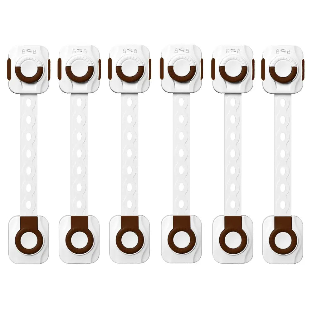 チャイルドロック 6個セット 21.8×4×1.5cm - ブラウン / ワンサイズ - チャイルドロック