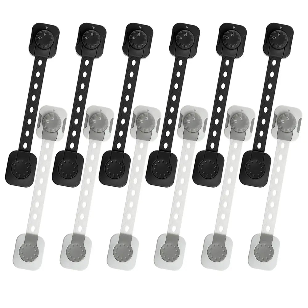 チャイルドロック 引き出しロック 扉ロック 子供安全対策 ベビーガード 事故防止 安全グッズ 大人だけ解除 ダイヤルロック 両面テープ 簡単設置 工具不要 家具ロック ベルト調整可能 カット可能 多用途 6個セット 乳児対策 イタズラ防止 家庭内安全