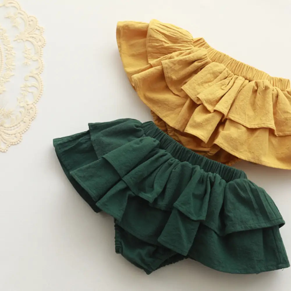 フリルオーバーパンツ コットン100% - オーバーパンツ