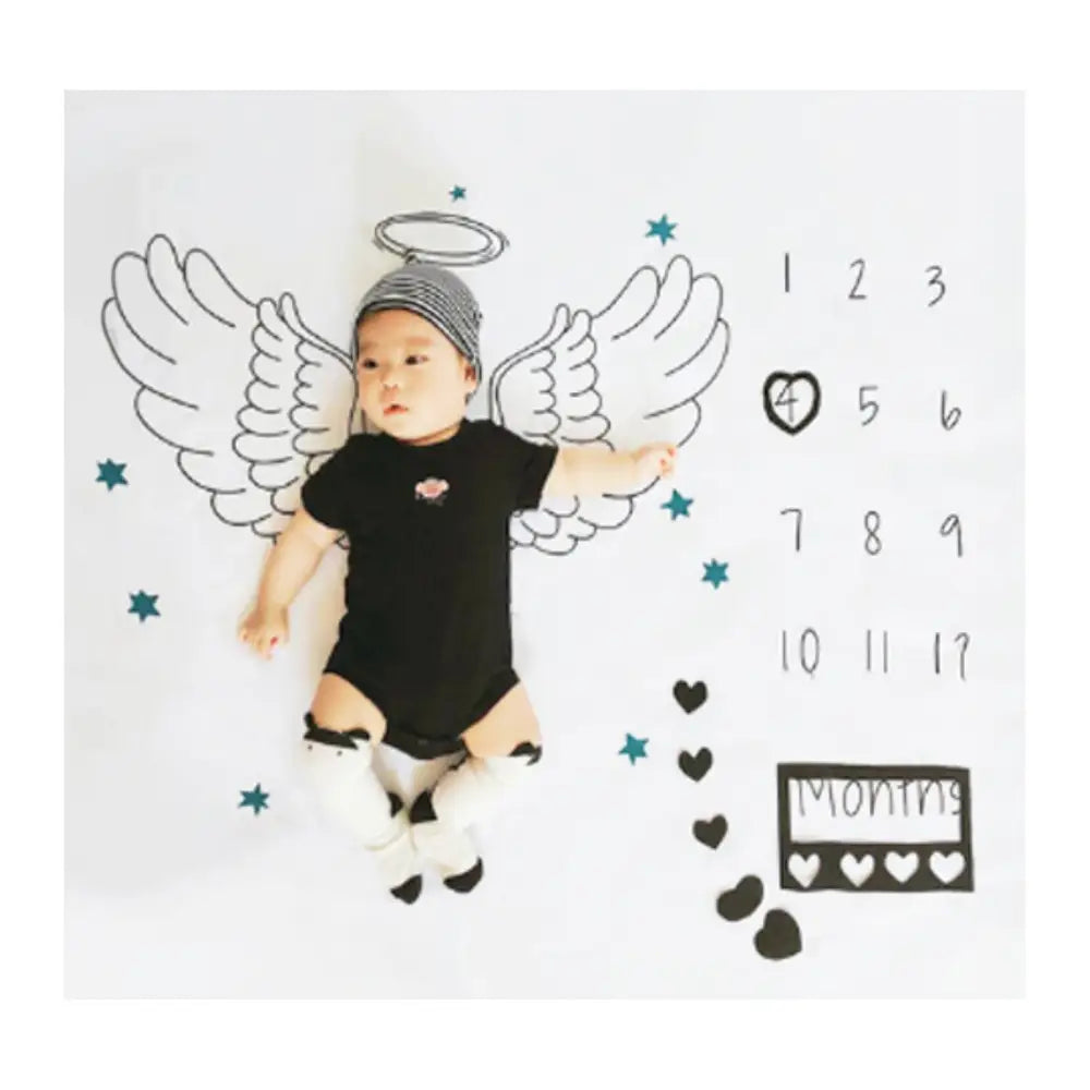 月齢フォトマット お昼寝アートマット ベビーフォト撮影グッズ フォトジェニックマット 赤ちゃん撮影用シーツ 洗えるフォトマット インテリアにもなるベビーマット ポリエステル素材マット ペット成長記録マット おしゃれデザインブランケット