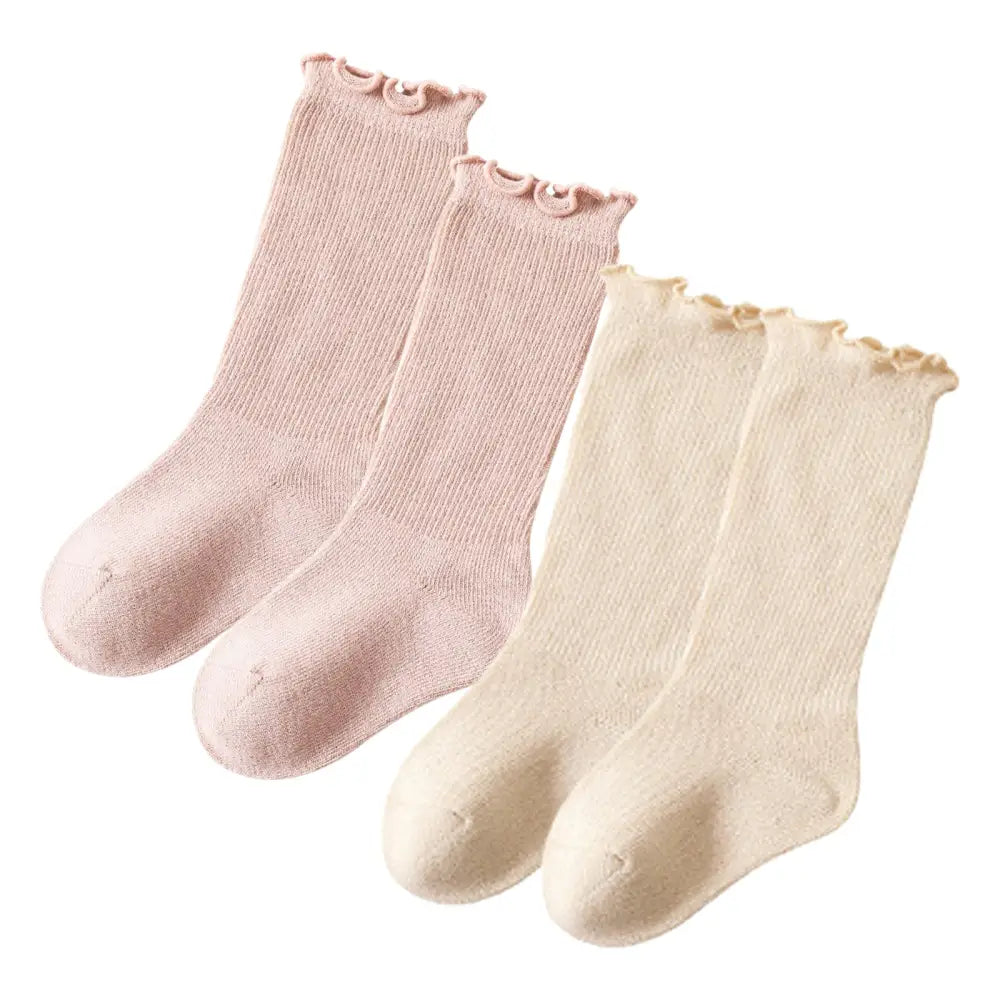 ベビーキッズハイソックス 2足組 シンプル 可愛い 無地 伸びる 春 夏 秋 冬 0歳 1歳 2歳 3歳 4歳 5歳 ギフト プレゼント 出産祝い セレモニー あったか 白 青 ブルー ブラウン ホワイト 靴下 ベビー ハイソックス キッズ 子供用靴下 2足セット 赤ちゃん フリル 新生児 ソックス 女の子 ベビー用品 あかちゃん 子供服