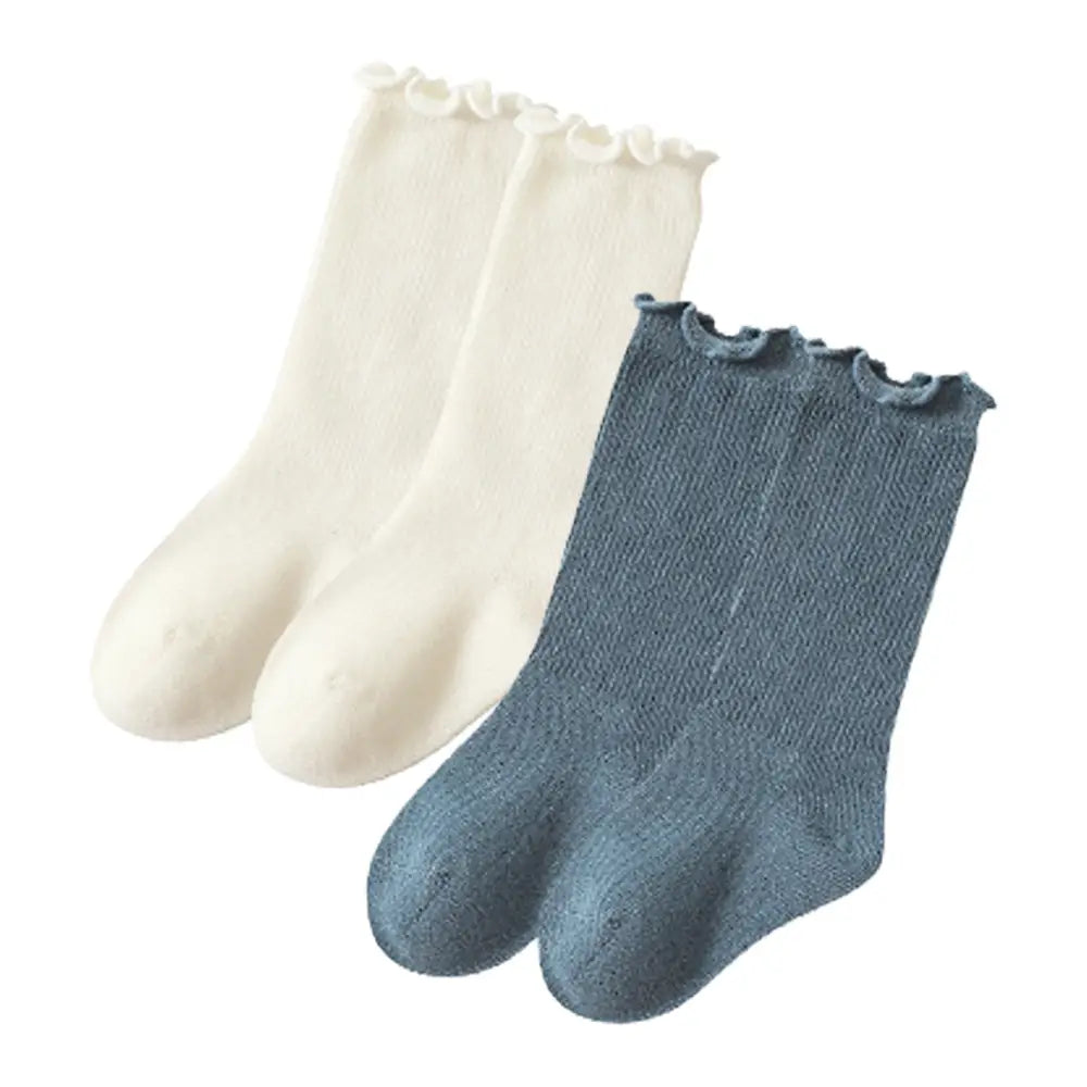 ベビーキッズハイソックス 2足組 シンプル 可愛い 無地 伸びる 春 夏 秋 冬 0歳 1歳 2歳 3歳 4歳 5歳 ギフト プレゼント 出産祝い セレモニー あったか 白 青 ブルー ブラウン ホワイト 靴下 ベビー ハイソックス キッズ 子供用靴下 2足セット 赤ちゃん フリル 新生児 ソックス 女の子 ベビー用品 あかちゃん 子供服
