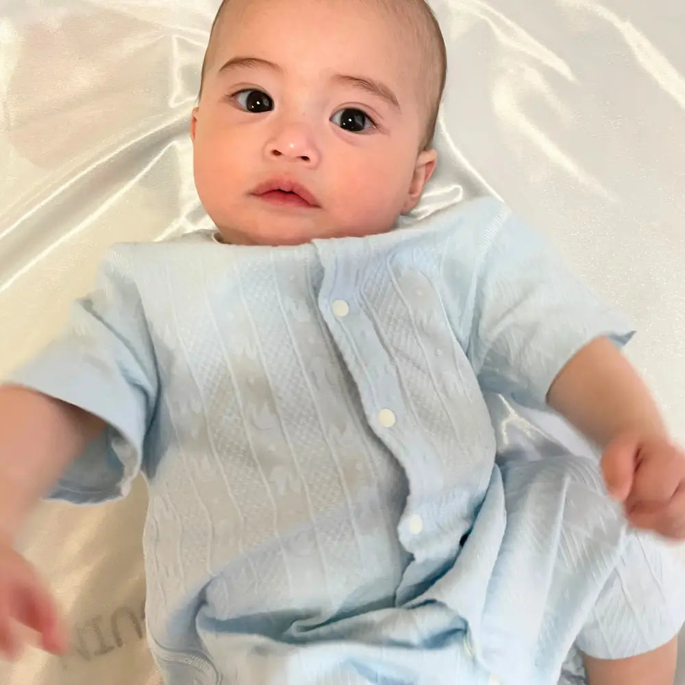 ベビー 半袖 ロンパース 夏 涼しい 綿95 通気性 新生児 赤ちゃん服 薄手 前開き おむつ替え 男女兼用 ナチュラルデザイン