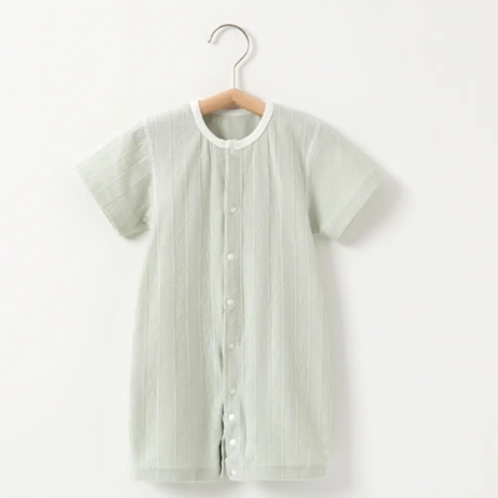 ベビー 半袖 ロンパース 夏 涼しい 綿95 通気性 新生児 赤ちゃん服 薄手 前開き おむつ替え 男女兼用 ナチュラルデザイン
