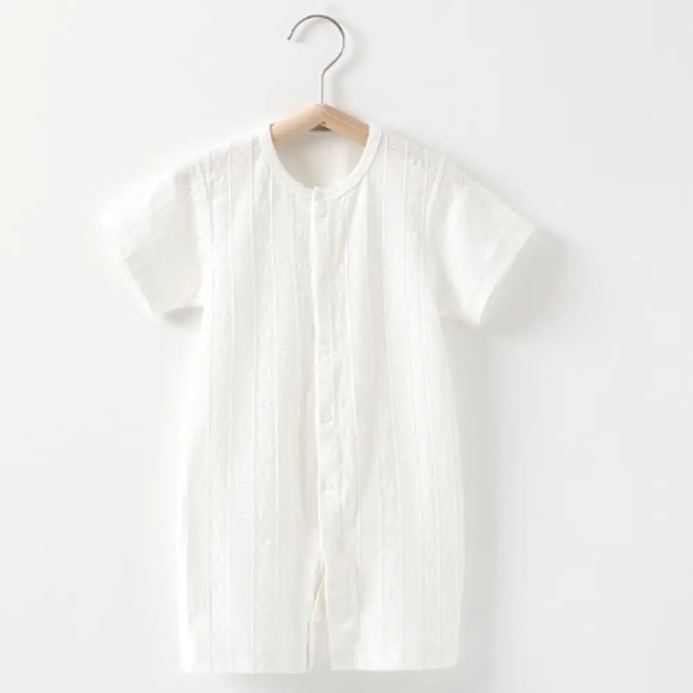 ベビー 半袖 ロンパース 夏 涼しい 綿95 通気性 新生児 赤ちゃん服 薄手 前開き おむつ替え 男女兼用 ナチュラルデザイン