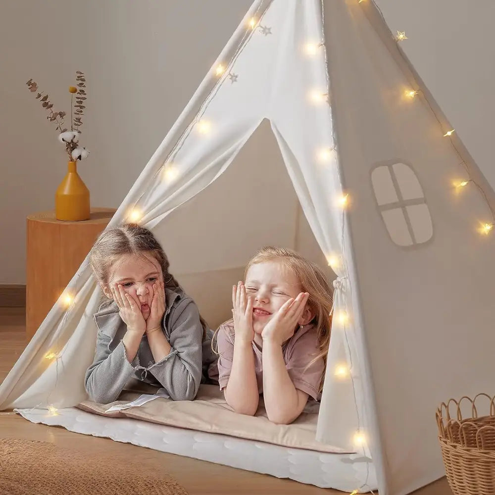 北欧風キッズテント 120×120×155cm - ホワイト / ワンサイズ - キッズテント