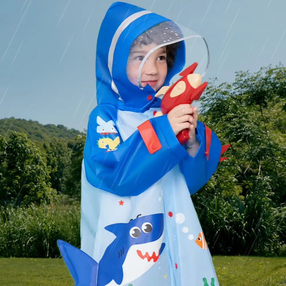 キッズレインコート かわいい リュック対応 S~XL - キッズレインコート