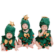クリスマスツリー ベビーコスチューム 帽子付