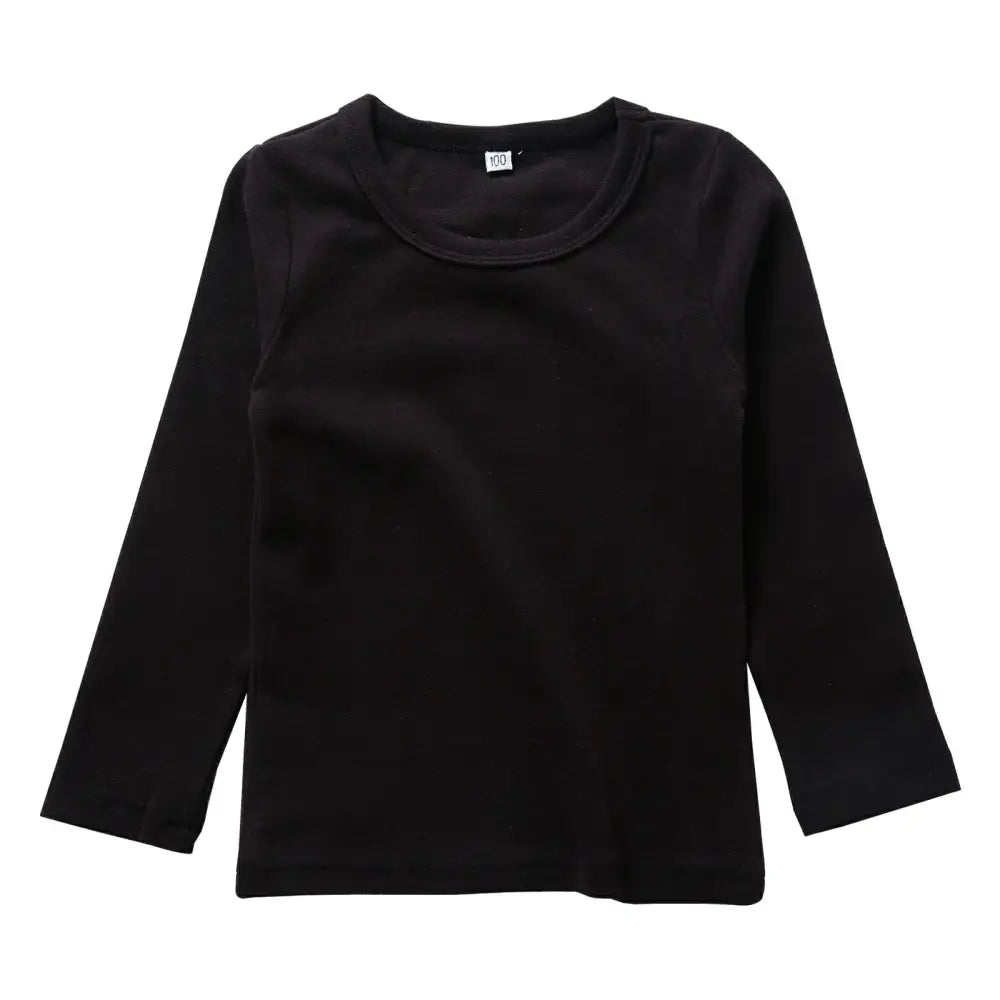 クルーネック 無地Tシャツ 100~150 - ブラック / 100cm - Tシャツ