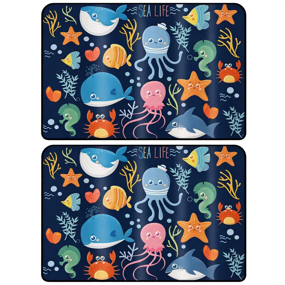 車用サンシェード 車 サンシェード 子供用 日よけ 窓 マグネット式 吸盤式 UV対策 遮光 後部座席 暑さ対策 車内温度対策 ドライブ キッズ 車用品