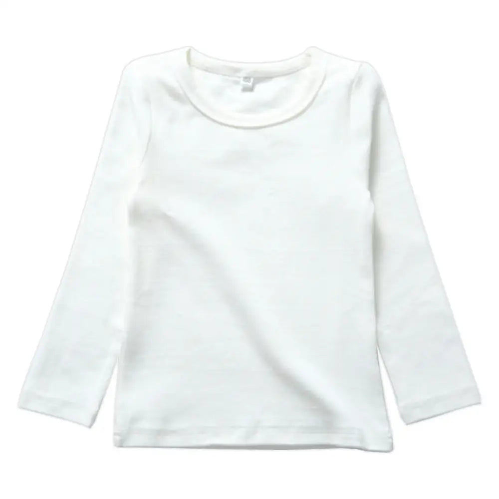 クルーネック 無地Tシャツ 100~150 - ホワイト / 100cm - Tシャツ