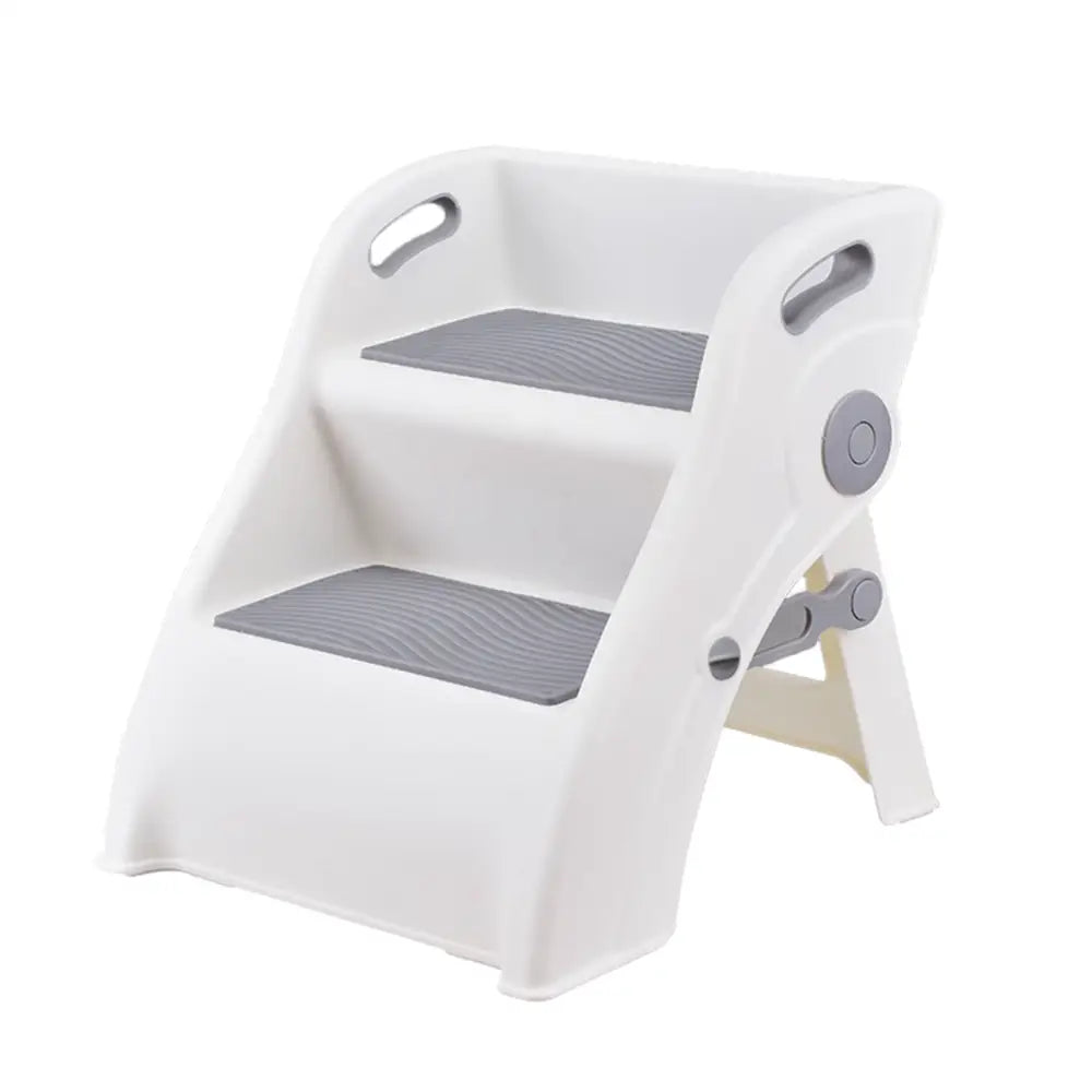 折りたたみステップ 子ども用踏み台 二段ステップ スリム収納 滑り止め付き踏み台 折りたたみ式踏み台 軽量踏み台 耐荷重150kg トイトレ用品 洗面台ステップ