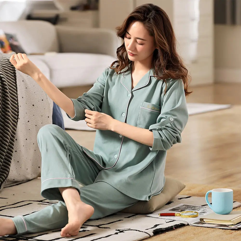 マタニティパジャマ M~3XL - グリーン / Mサイズ - マタニティパジャマ