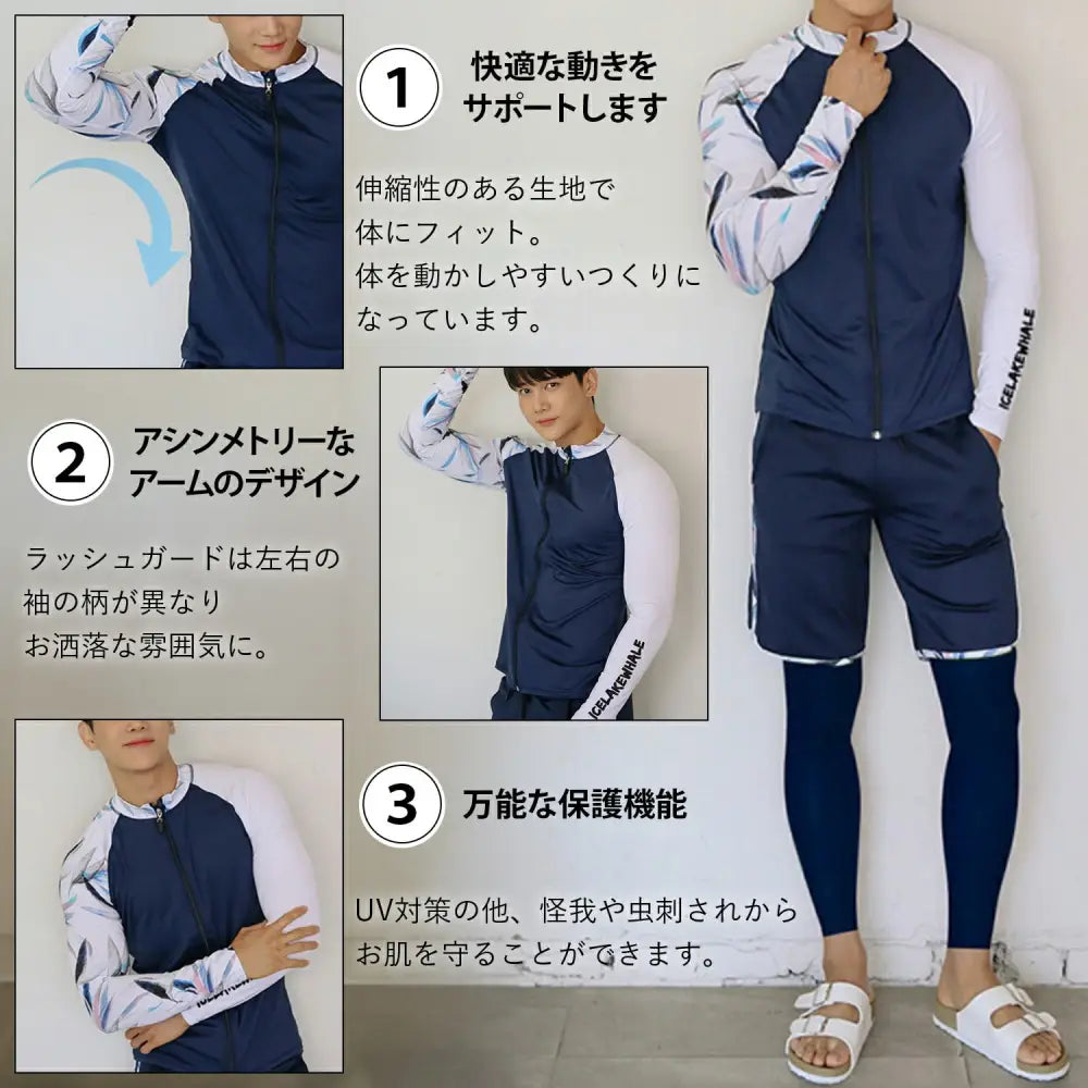 メンズラッシュガード水着 L~3XL - メンズ水着