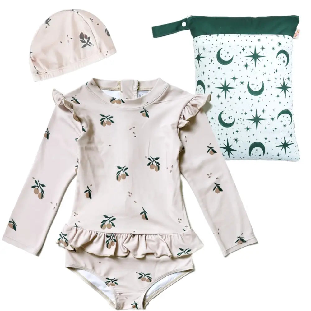 水着&防水ポーチセット 女の子用 - Bセット / 90cm - キッズ水着