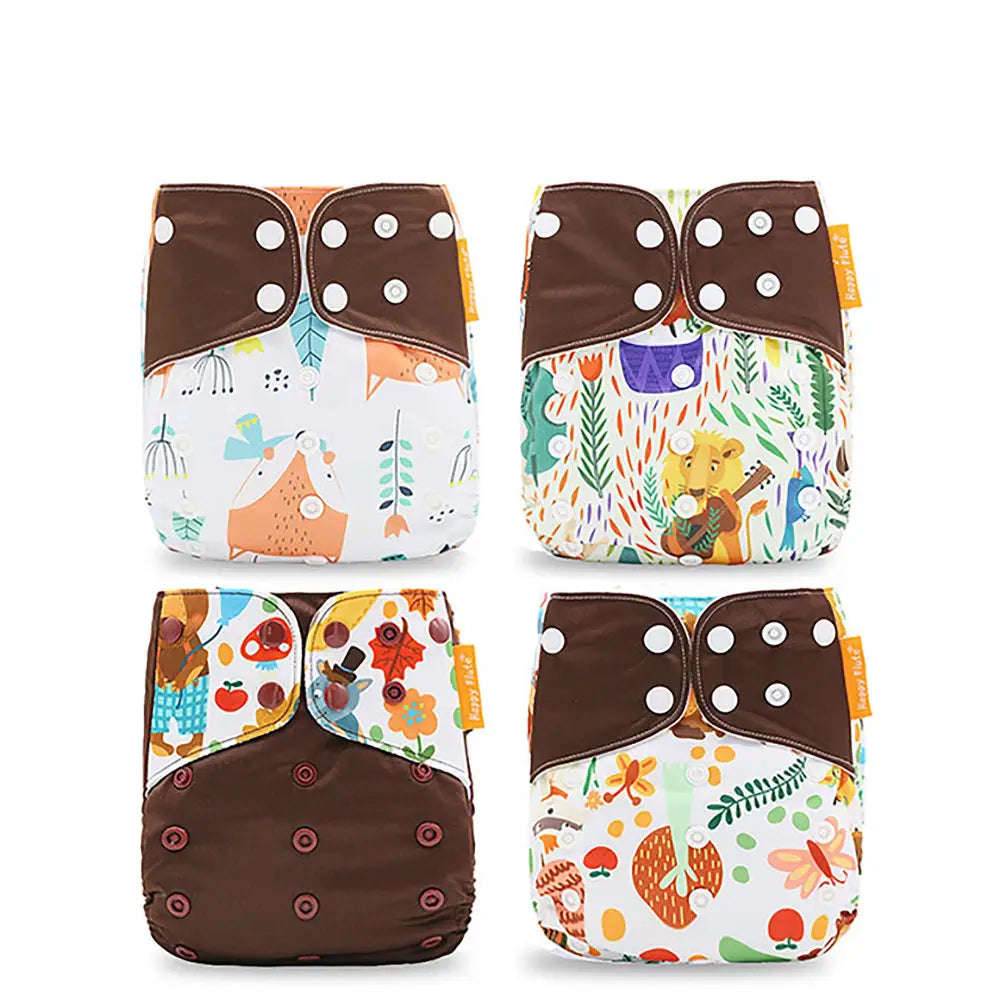 おむつカバー 4枚セット 新生児~ - BR1 / ワンサイズ - おむつカバー