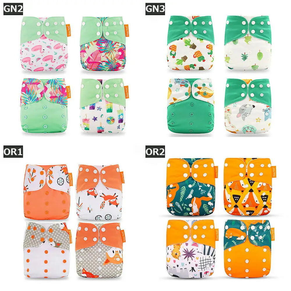 おむつカバー 4枚セット 新生児~ - おむつカバー