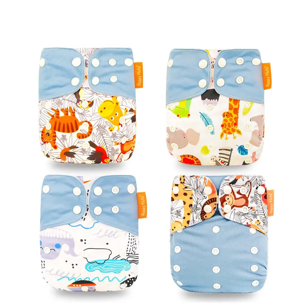 おむつカバー 4枚セット 新生児~ - BL1 / ワンサイズ - おむつカバー