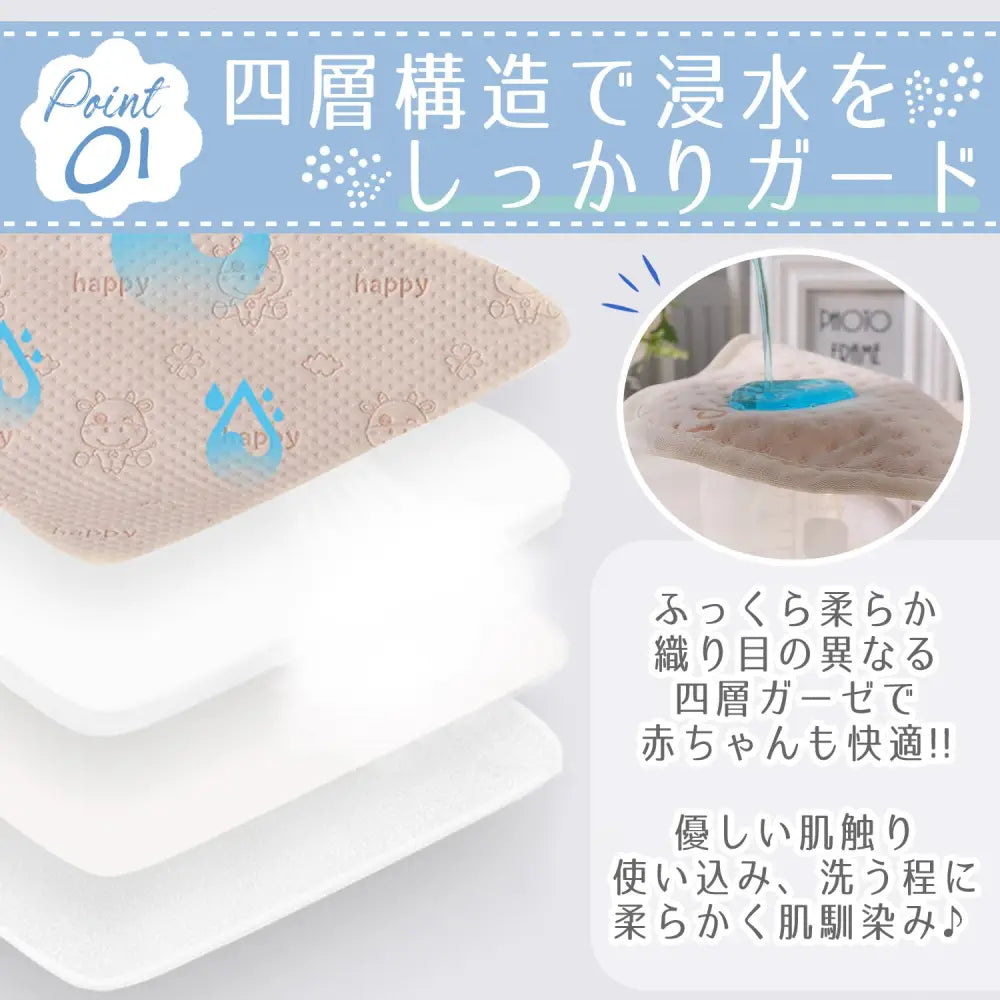 おねしょシーツ くま|くじら 70×120cm - おねしょシーツ