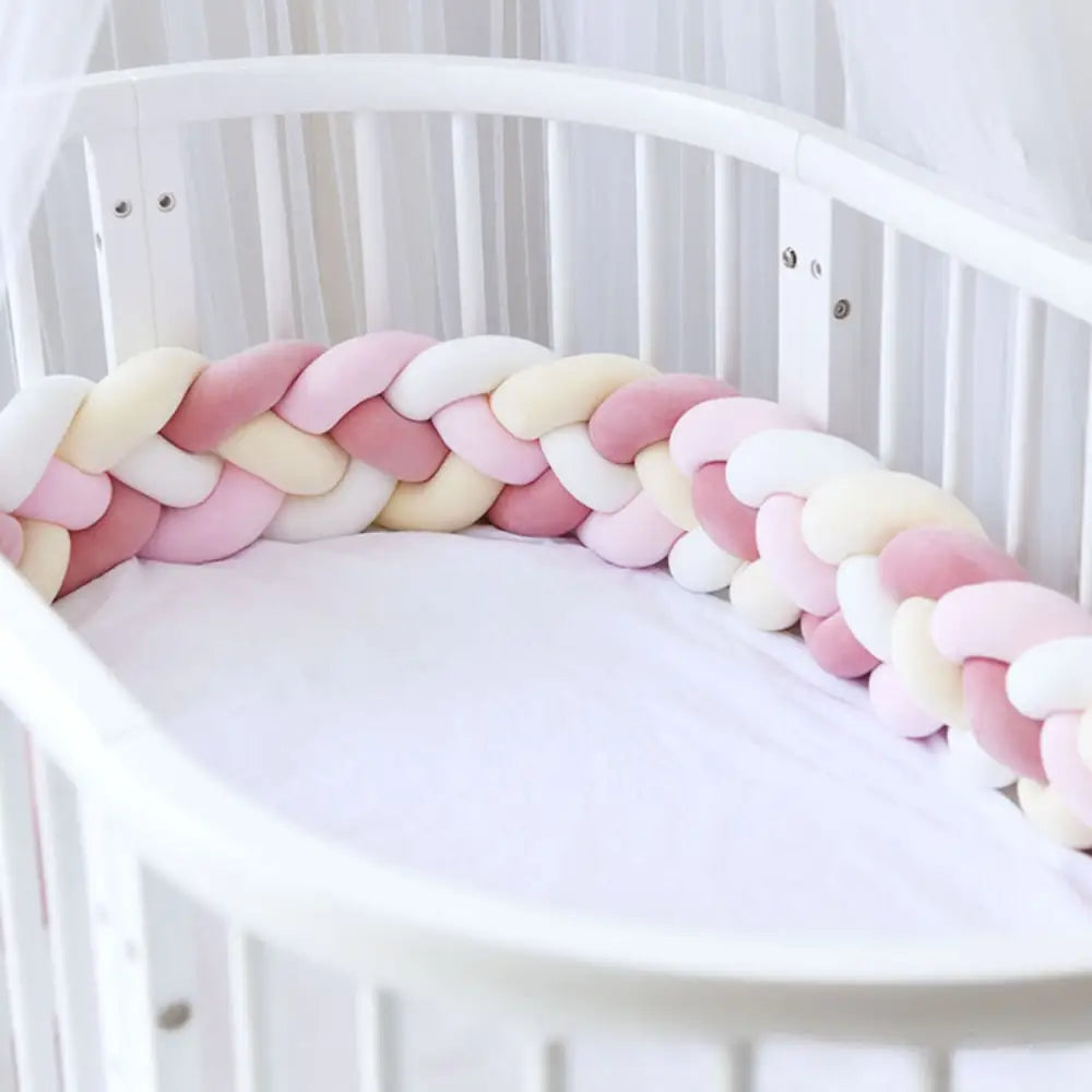 ベッドガード ベビーベッド 寝返り防止クッション 赤ちゃん - E(ピンク系) / 3.6m - ベッドガード