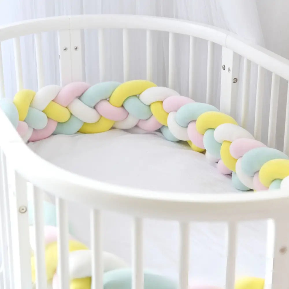 ベッドガード ベビーベッド 寝返り防止クッション 赤ちゃん - D(パステル) / 3.6m - ベッドガード