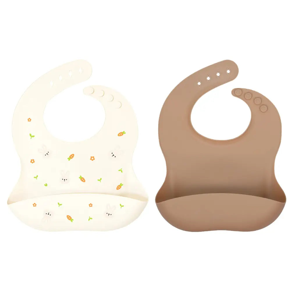 シリコンビブ お食事エプロン ベビー用 食べこぼし防止 立体ポケット付き 軽量 柔らか素材 丸めて収納 お手入れ簡単 防水 汚れにくい 持ち運び便利 離乳食グッズ 赤ちゃん用品