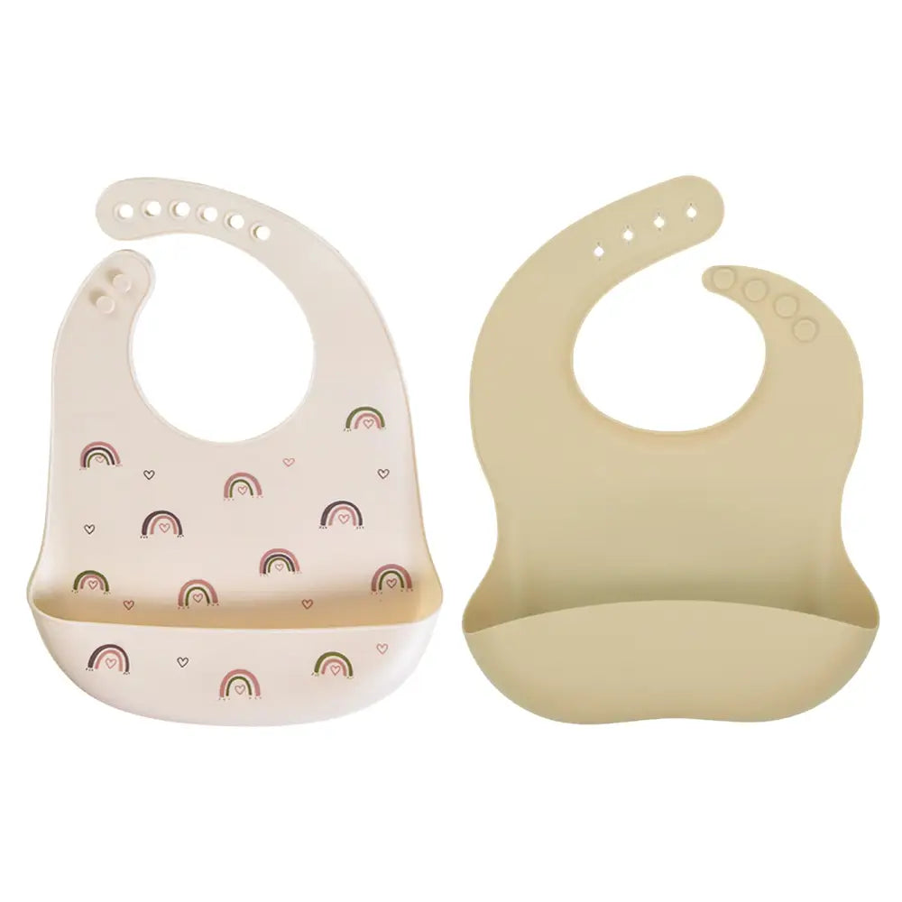 シリコンビブ お食事エプロン ベビー用 食べこぼし防止 立体ポケット付き 軽量 柔らか素材 丸めて収納 お手入れ簡単 防水 汚れにくい 持ち運び便利 離乳食グッズ 赤ちゃん用品