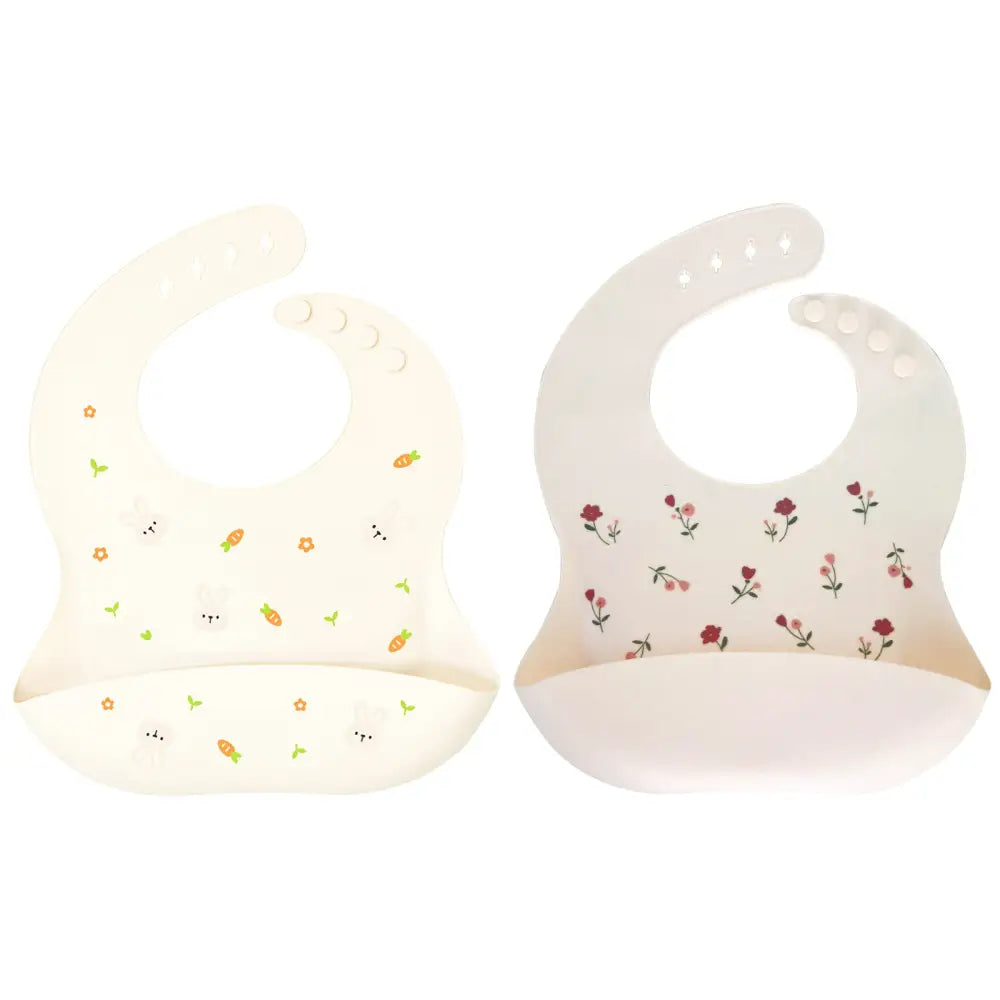 シリコンビブ お食事エプロン ベビー用 食べこぼし防止 立体ポケット付き 軽量 柔らか素材 丸めて収納 お手入れ簡単 防水 汚れにくい 持ち運び便利 離乳食グッズ 赤ちゃん用品