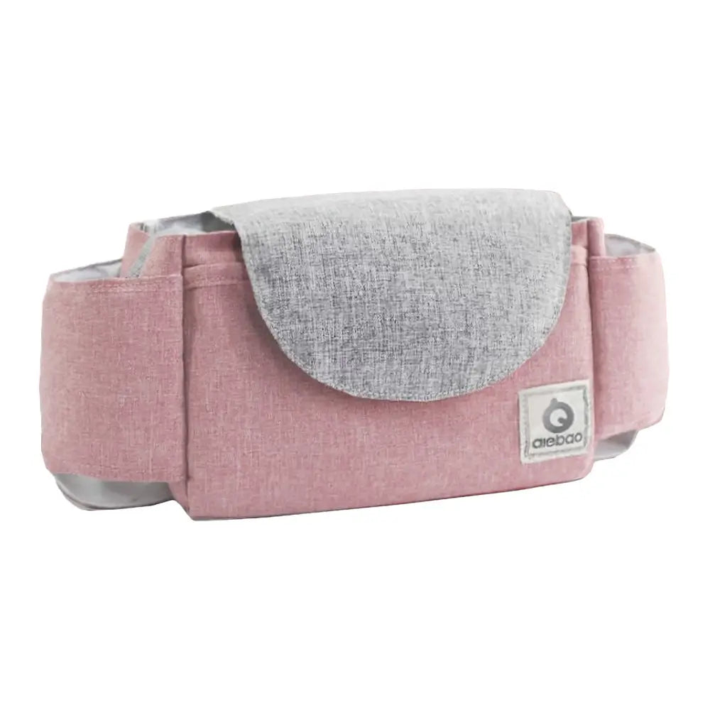 多機能ベビーカーバッグ 21×13×12cm - グレー|ピンク / ワンサイズ - ベビーカーバッグ