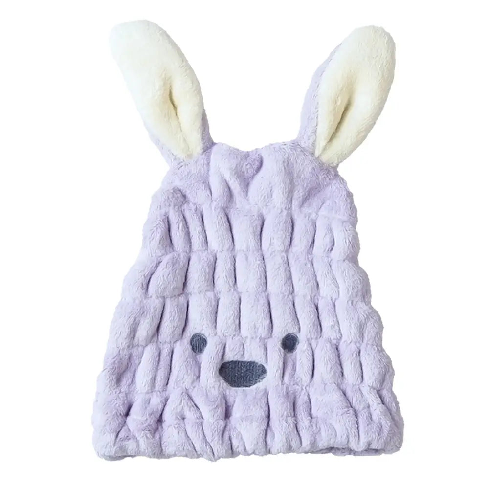 ヘアキャップ 吸水速乾 ふわふわ素材 優しい肌触り ドライ時間短縮 寝癖防止 伸縮ゴム 家族兼用 軽量 携帯便利