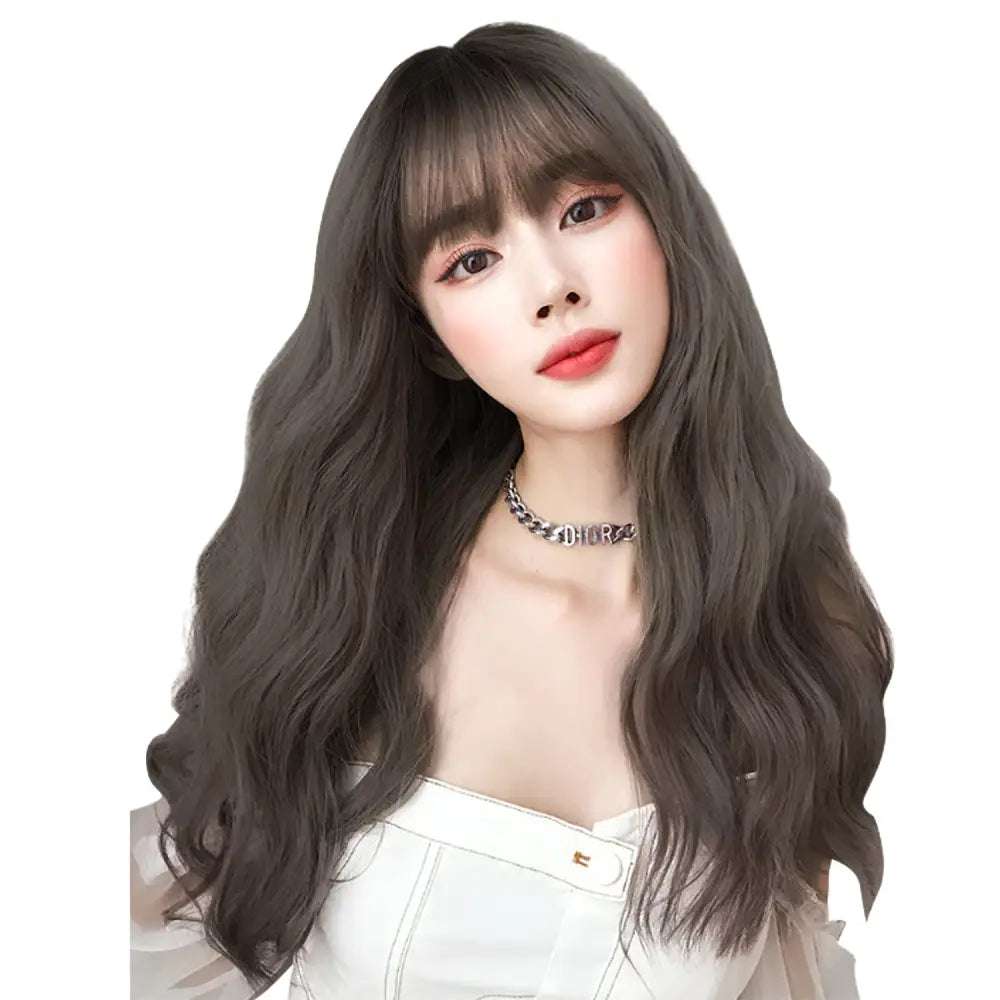 ウィッグ ロングゆるふわウェーブ 58cm/前髪15cm - アッシュ ベージュ / ワンサイズ - ウィッグ ロングゆるふわウェーブ