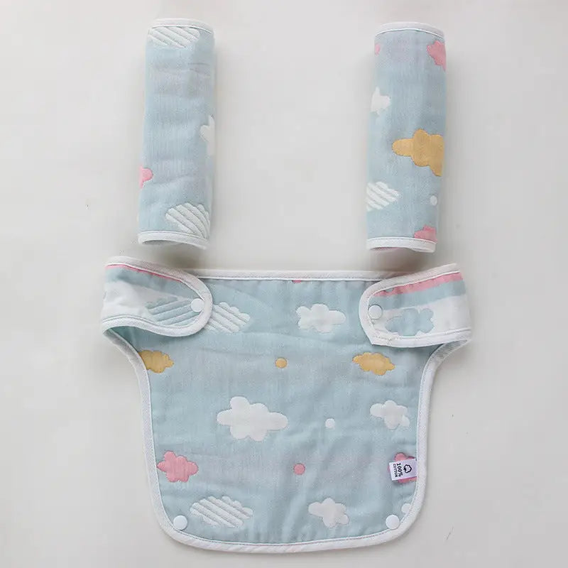 よだれカバー3点セット 星柄グレー|星柄ボーダー|クマちゃん - よだれかけカバー