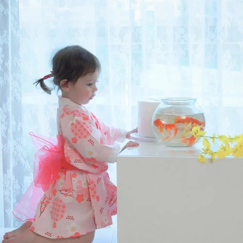 浴衣 女の子 2点セット 100%綿 100cm 110cm 120cm - 浴衣