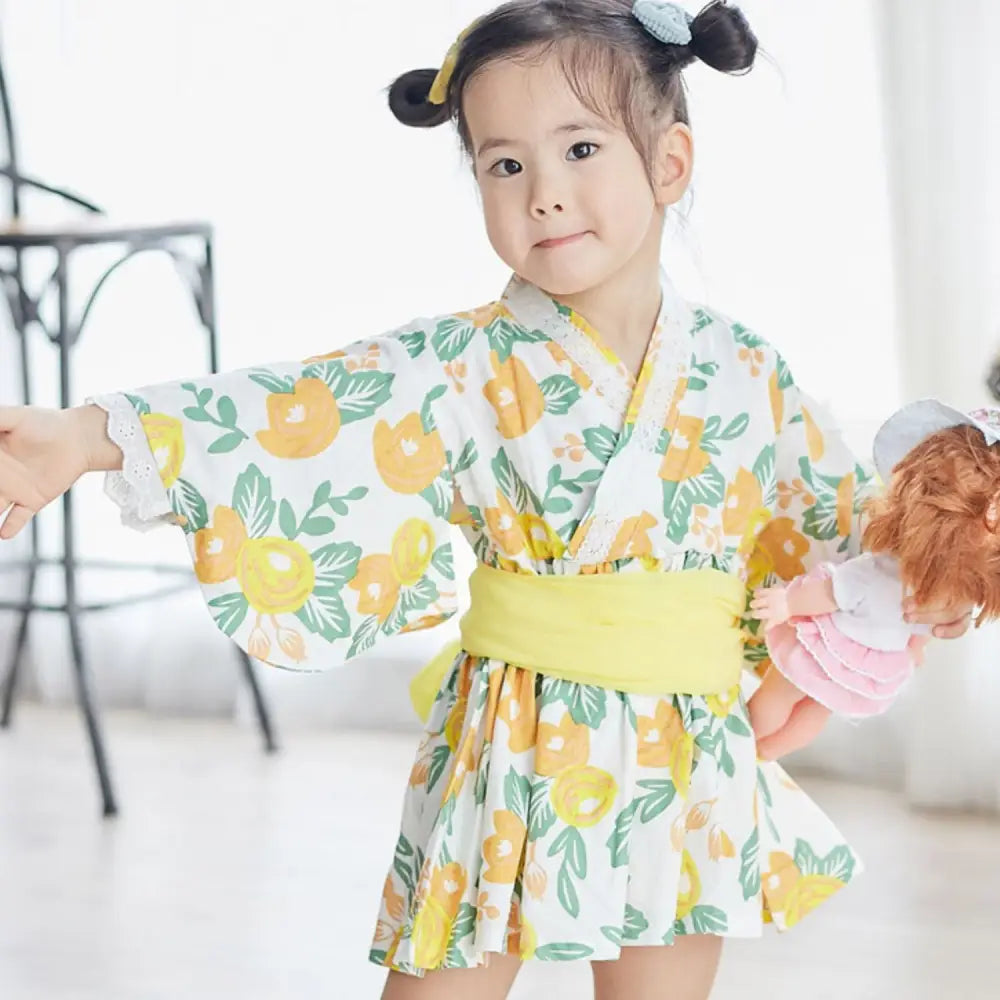 浴衣 女の子 2点セット 100%綿 100cm 110cm 120cm - 浴衣