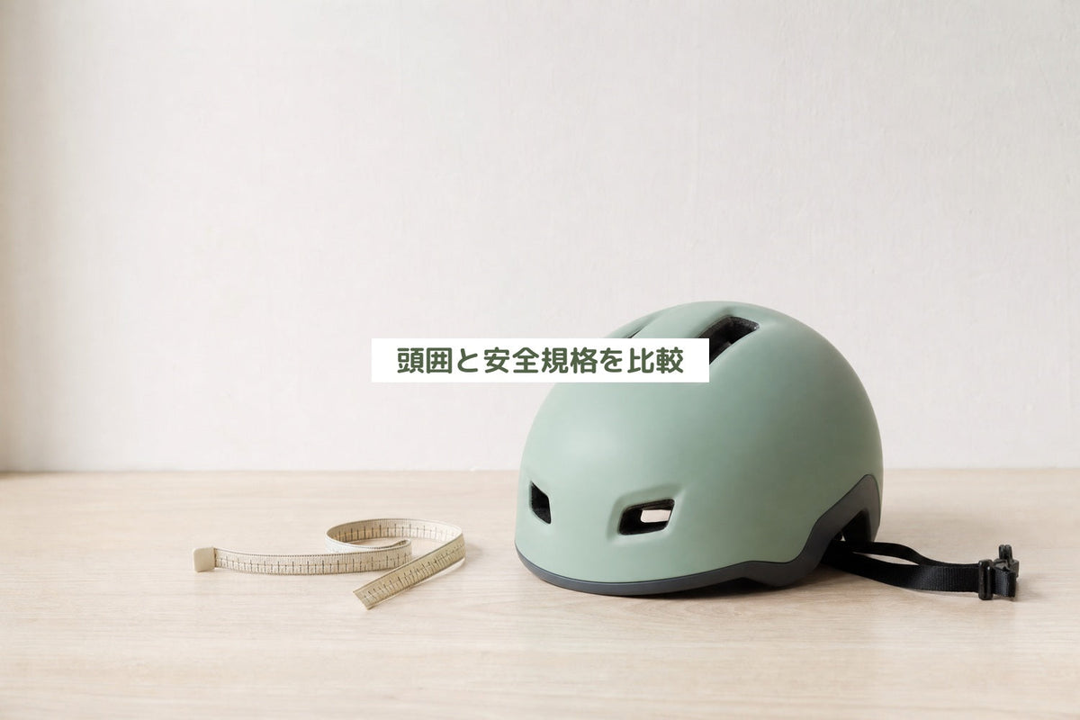 頭囲と安全規格を比較