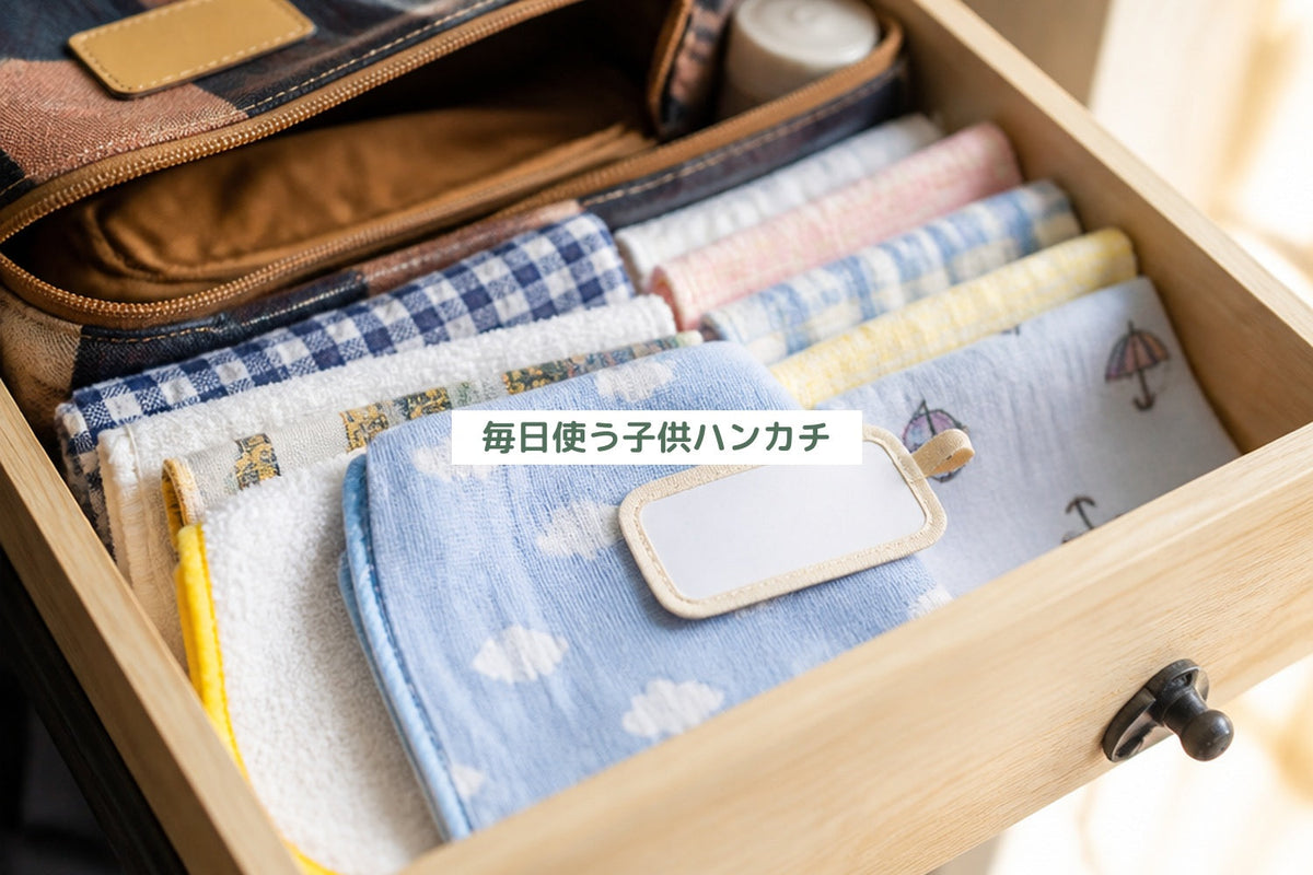 毎日使う子供ハンカチ