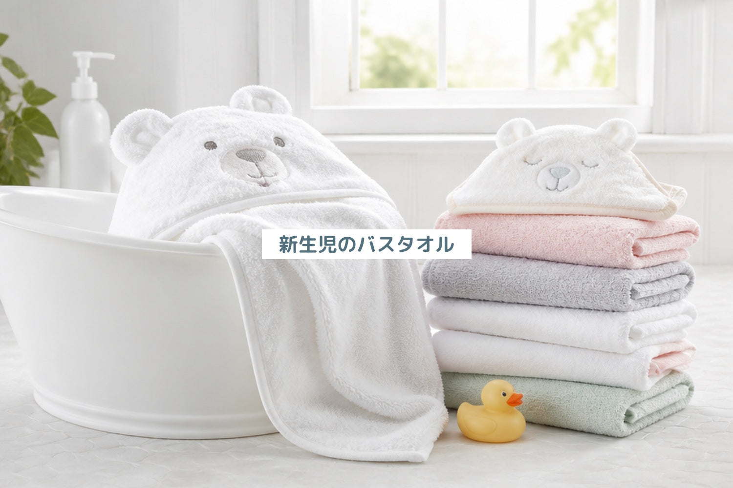新生児のバスタオル