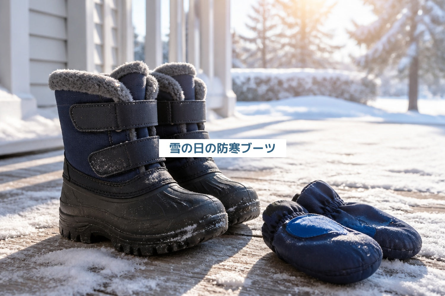 雪の日の防寒ブーツ