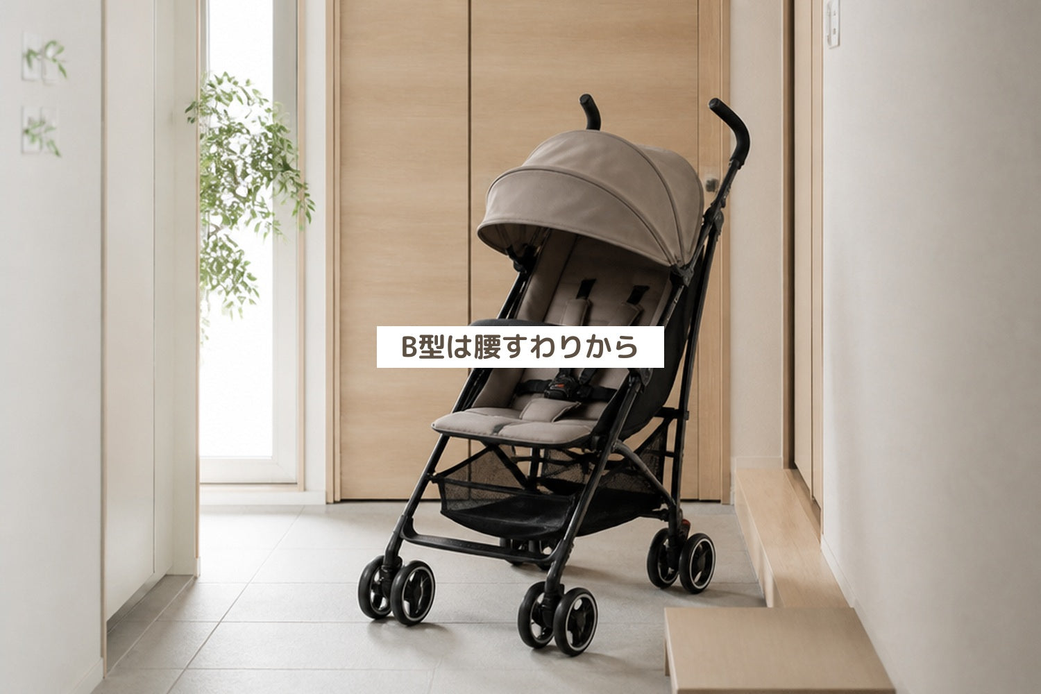 B型は腰すわりから