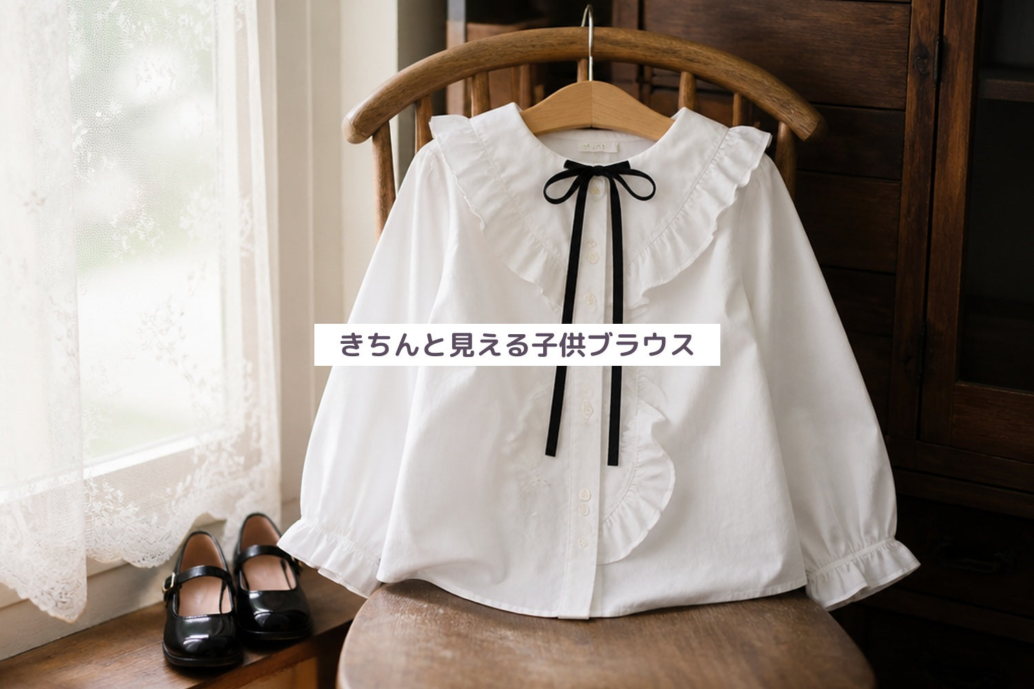 きちんと見える子供ブラウス