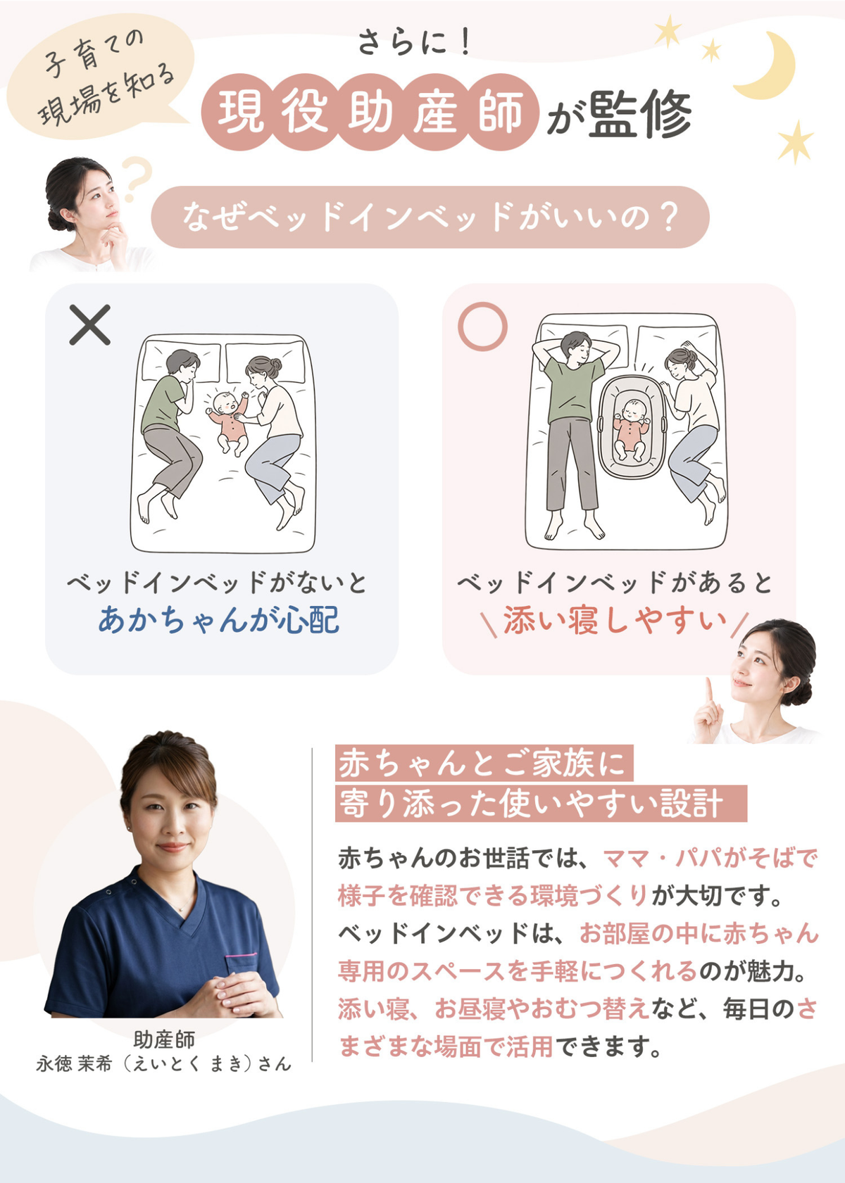 ベッドインベッド持ち運びタイプの収納バッグ、持ち手付きで持ち運ぶ様子