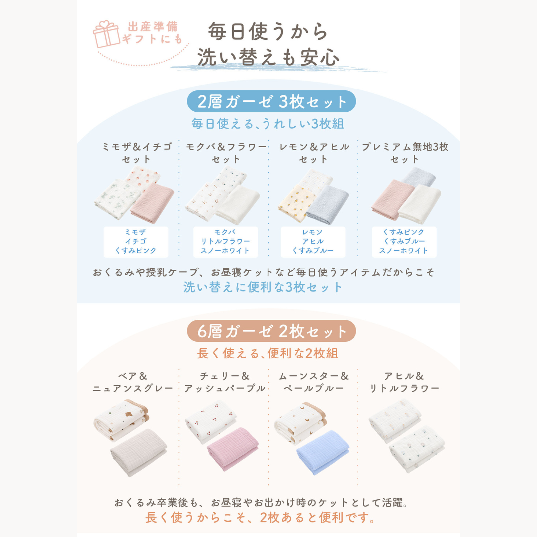 おくるみ ガーゼ コットン100% ベビー ブランケット 新生児 2層ガーゼ 6層ガーゼ 助産師監修 ベビーケット 授乳ケープ ベビーカーケット お昼寝ケット プレイマット タオルケット 大判 出産準備 出産祝い 赤ちゃん ベビー用品