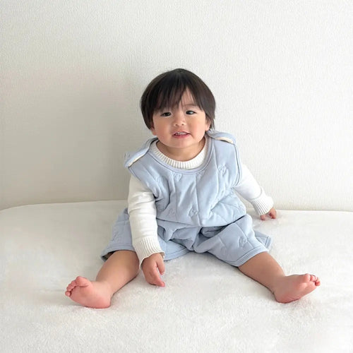 スリーパー 赤ちゃん 冬 中綿 軽量 あったか ベビー 寝冷え防止 2WAY カバーオール ベスト 新生児 出産祝い 洗える ノンホルムアルデヒド
